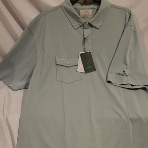 Linksoul Men's Golf Shirt L Mist LS101 logo Classic Club